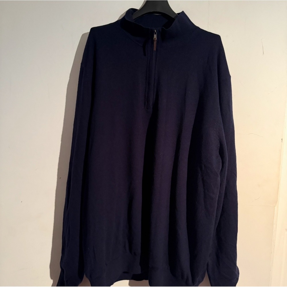 Fairway & Greene‎ The Natural Mens XXL Baruffa Merino Wool Lined Sweater Blue